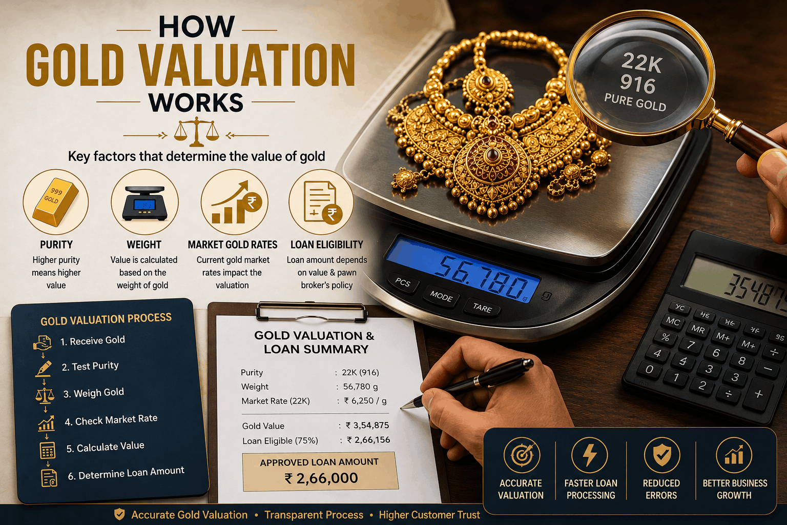 How Gold Valuation Works: Complete Guide for Gold Loans and Pawnbrokers