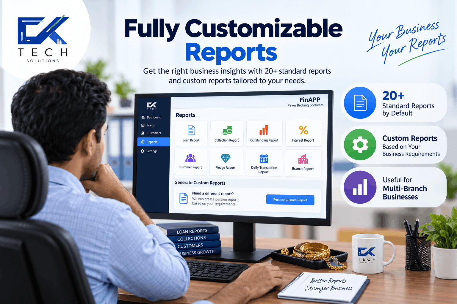 Customizable Reports in Pawn Broking Software | CK Tech Solutions