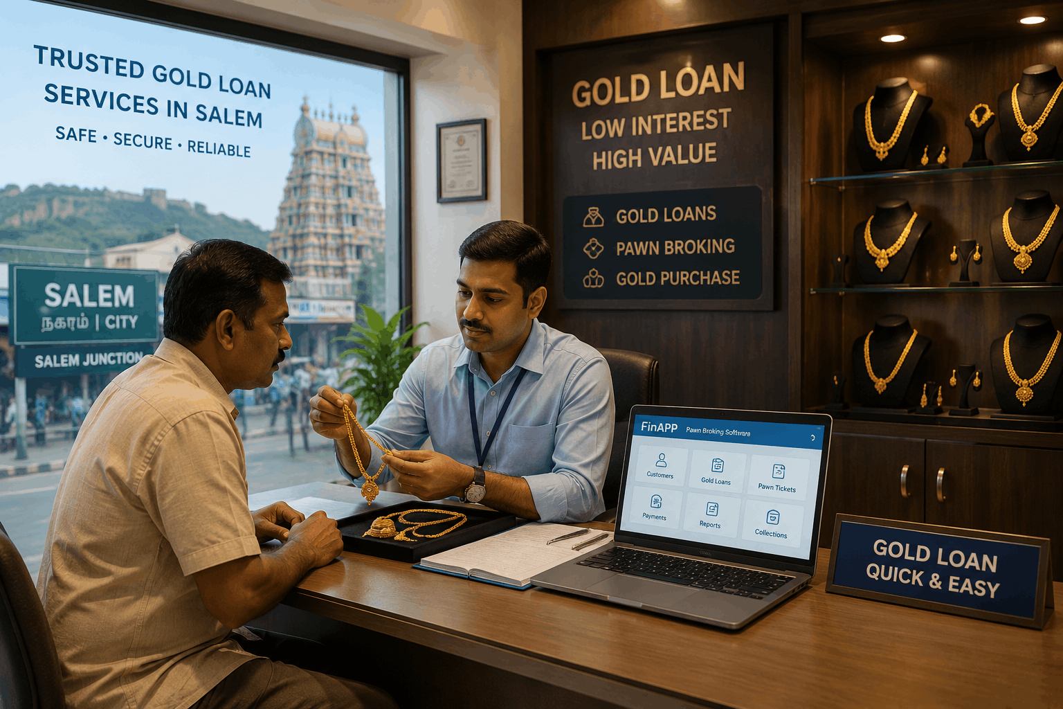 Pawn broking and gold finance business in Salem