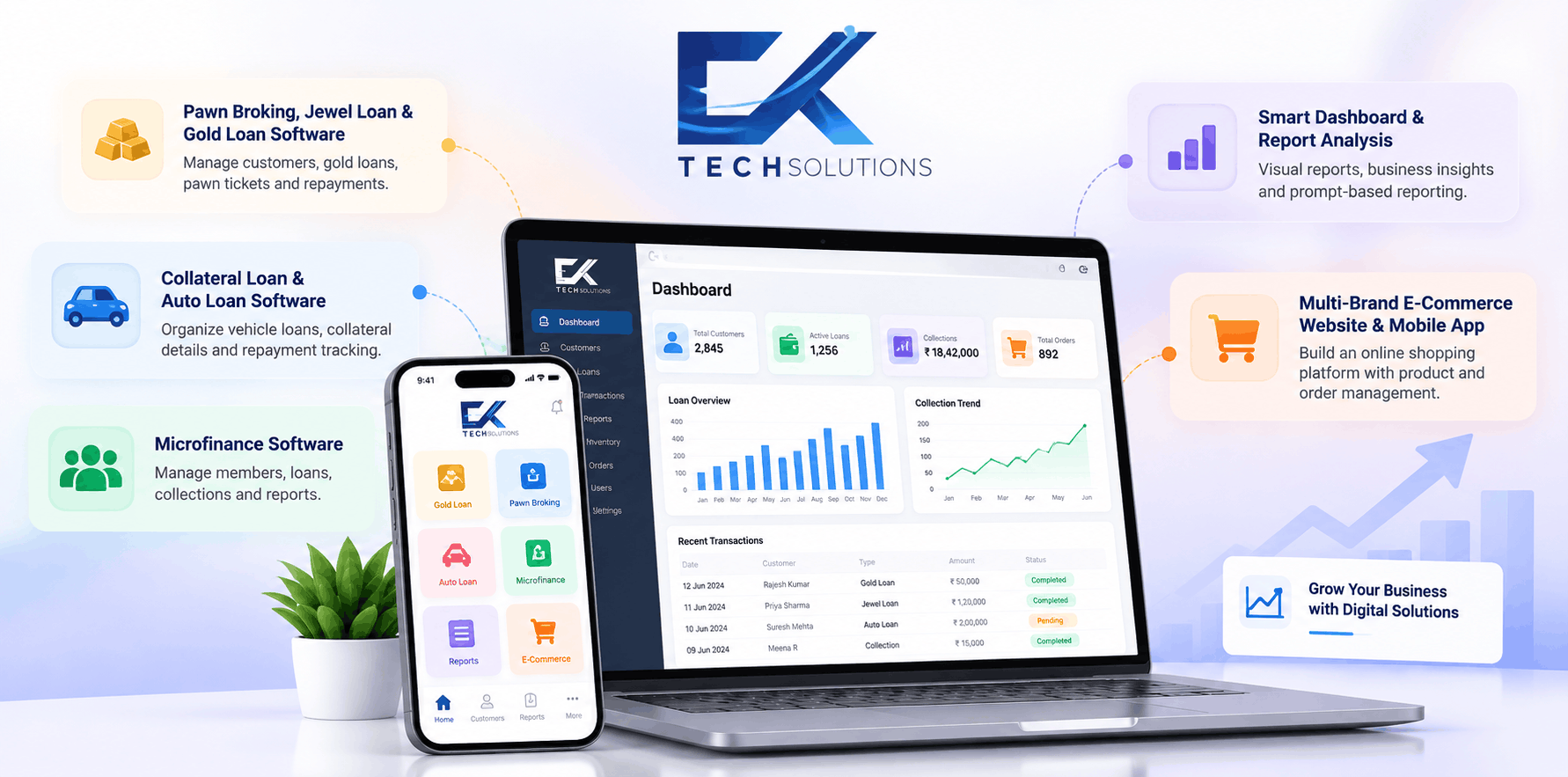 CK Tech Solutions gold loan and pawn broking software